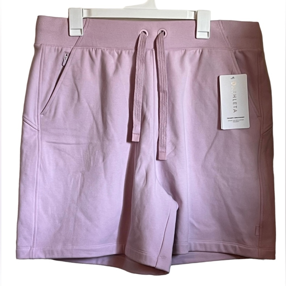 Athleta Light Purple Triumph Sweat Shorts Size XL NWT